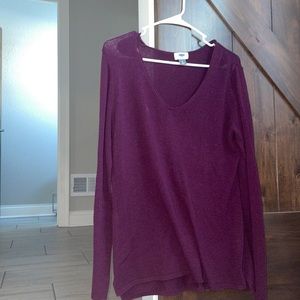 Plum like new v neck sweater
